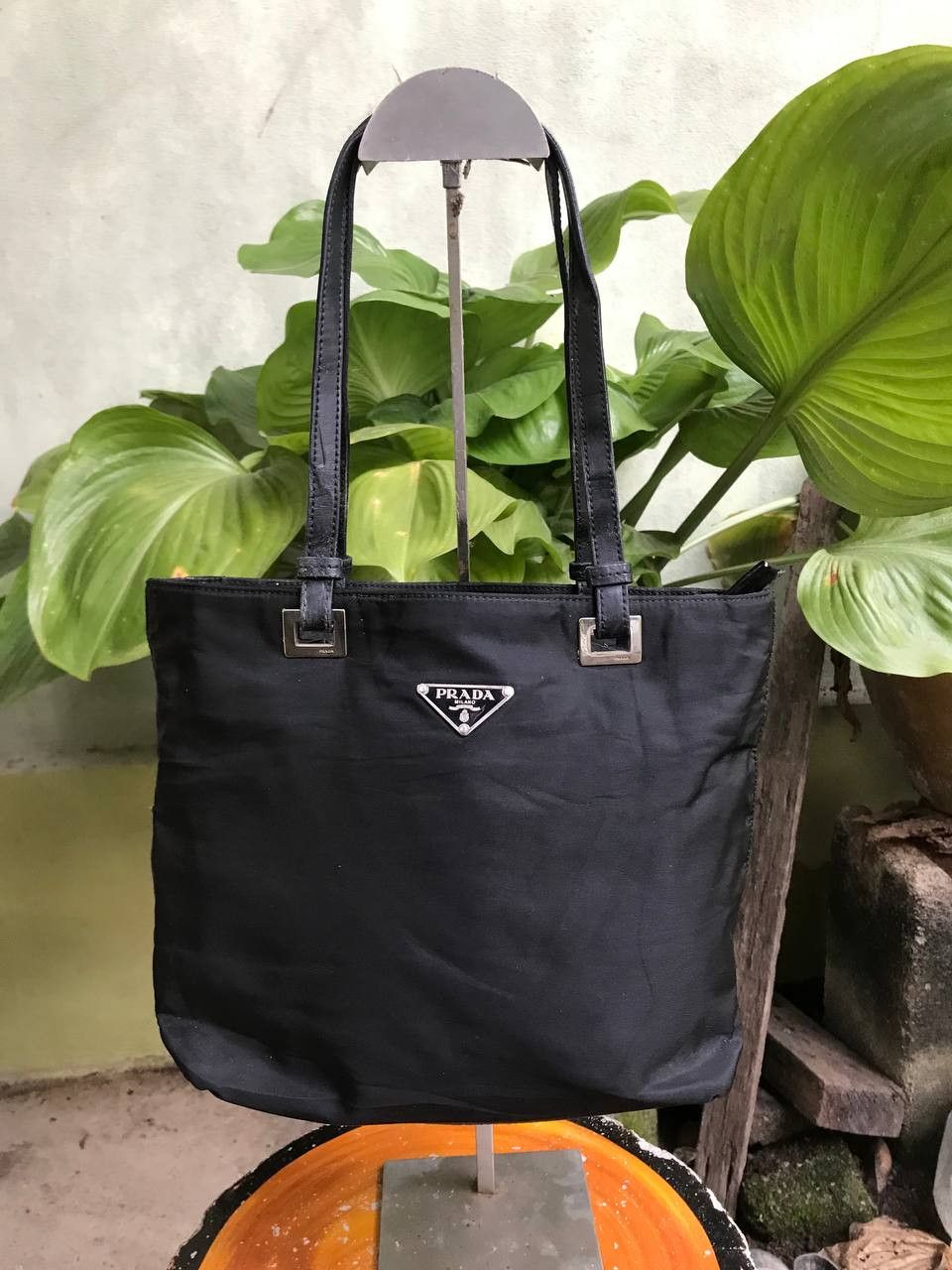 Prada × Vintage Prada Tote Bag Nylon Black Size ONE SIZE - 1 Thumbnail