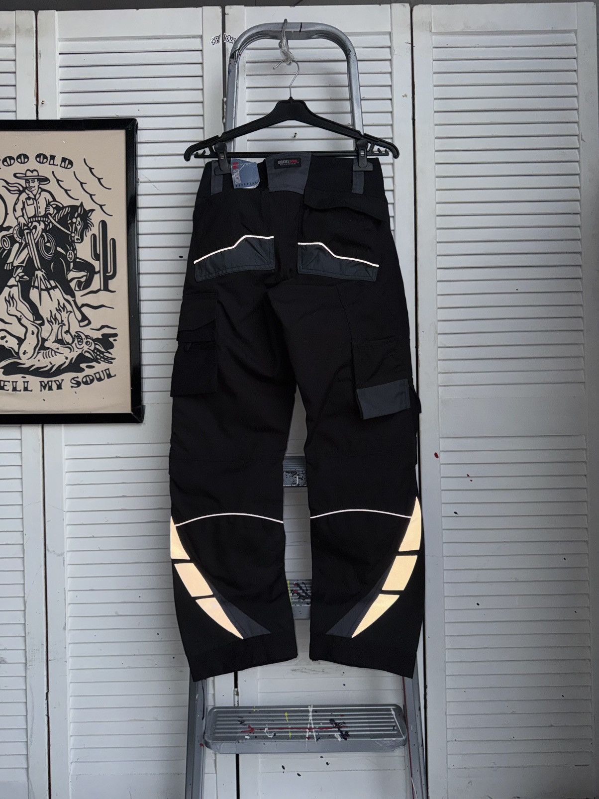 Dickies Dickies Pro Workwear Pants Cordura Reflective Cargo Black Size US 27 - 3 Thumbnail