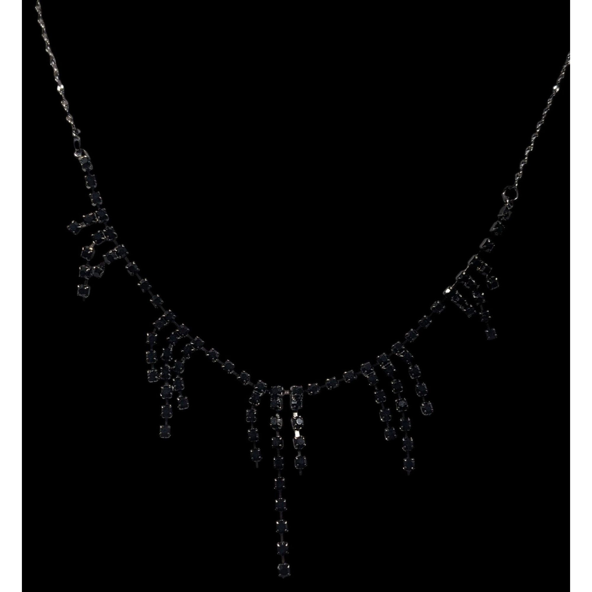 Other Claire's Gothic Dainty Black Rhinestone Necklace Size ONE SIZE - 5 Thumbnail