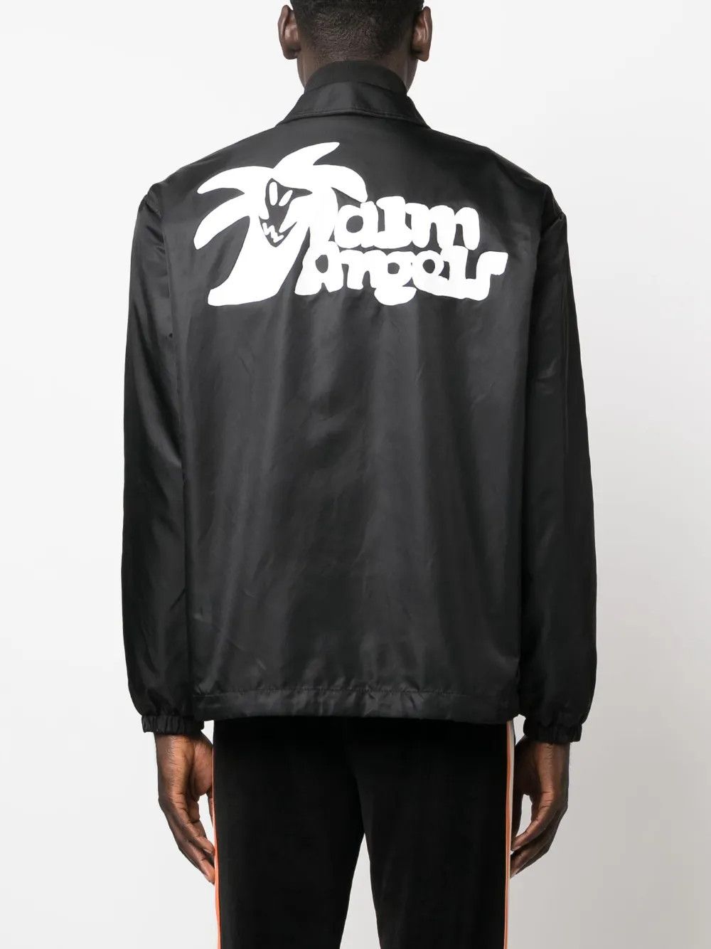 Palm Angels o1y0325 Logo Shell Jacket in Black Size US L / EU 52-54 / 3 - 4 Thumbnail