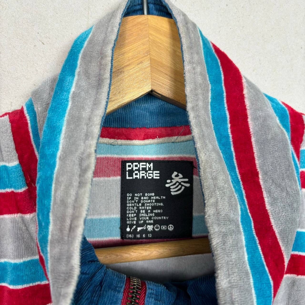 PPFM PPFM Striped Velour Track Jacket Vintage Japanese Archive M Size US M / EU 48-50 / 2 - 4 Thumbnail