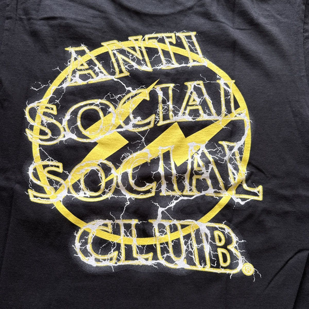 Anti Social Social Club × Fragment Design Anti Social Social Club x Fragment Bolt Tee Black Size M Size US M / EU 48-50 / 2 - 6 Thumbnail