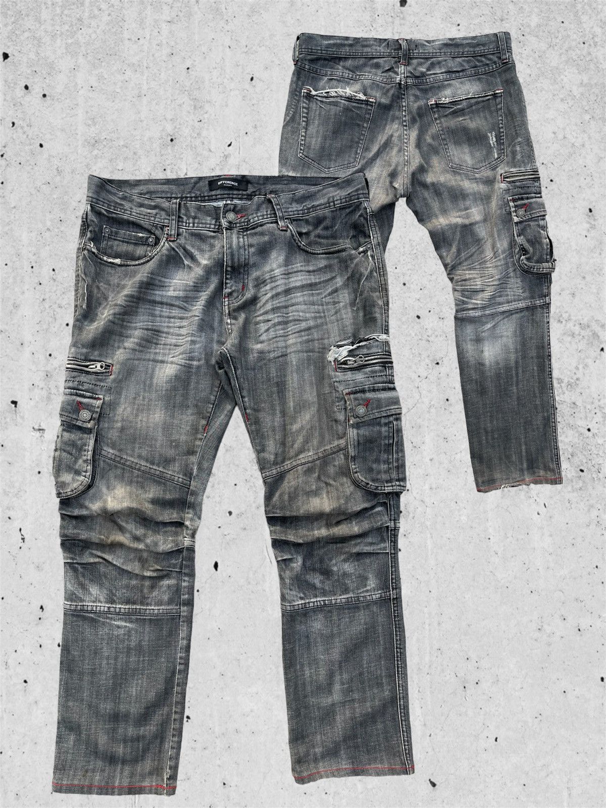 Designer × Jean 🔥 Difrrence Rupert Rusty Distressed Denim W35🔥 Size US 35 - 1 Thumbnail