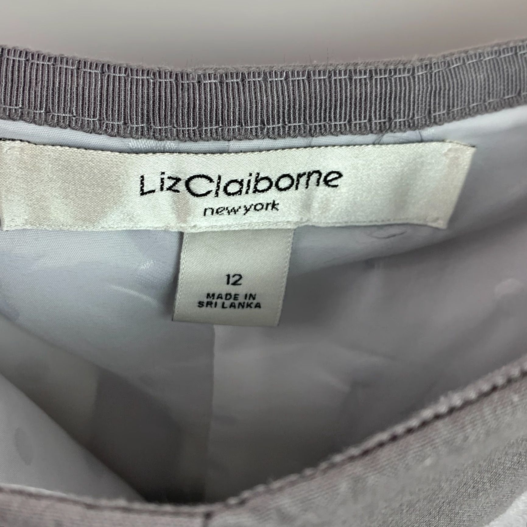 Liz Claiborne Liz Claiborne New York Gray White Plaid Midi Skirt Womens 12 Size 34" / US 12 / IT 48 - 4 Thumbnail