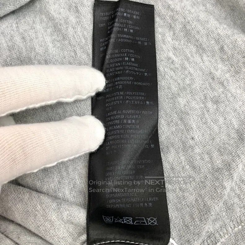 Balenciaga Balenciaga Grey Logo Letter Embroidered Cotton Round Neck Size US L / EU 52-54 / 3 - 7 Thumbnail