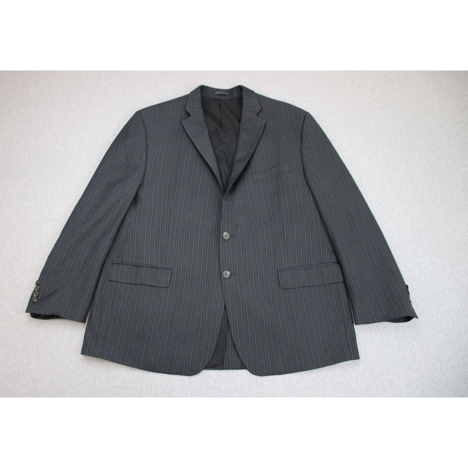 Lauren Ralph Lauren Lauren Ralph Lauren Blazer Mens 48R Gray Striped Wool Size 48R - 1 Thumbnail