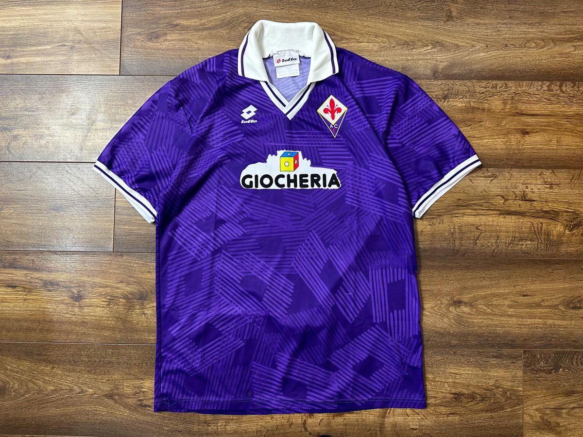 Lotto Sport FIORENTINA RARE JERSEY HOME FOOTBALL SHIRT 1991 1992 LOTTO Size US XXL / EU 58 / 5 - 1 Thumbnail