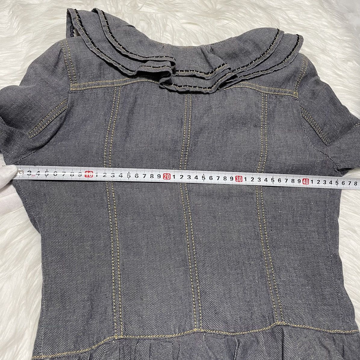 Dolce & Gabbana Dolce&Gabbana Ruffle Design Zip-up Denim Jacket 38 Blue Gray Size XS / US 0-2 / IT 36-38 - 13 Thumbnail