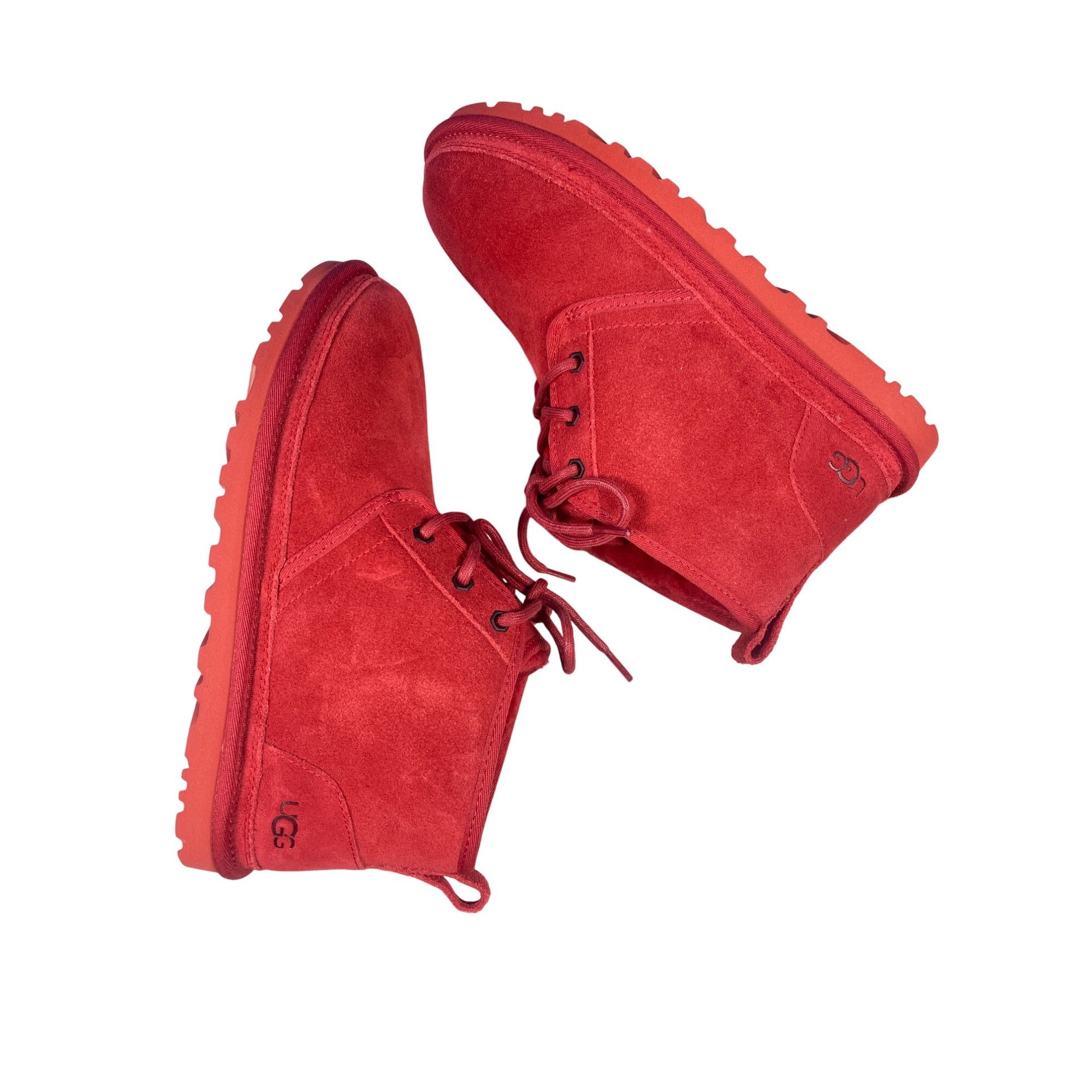 Ugg New UGG NEUMEL Mid Top Casual Snow Boots Suede Red Fur Women Size US 8 / IT 38 - 8 Thumbnail