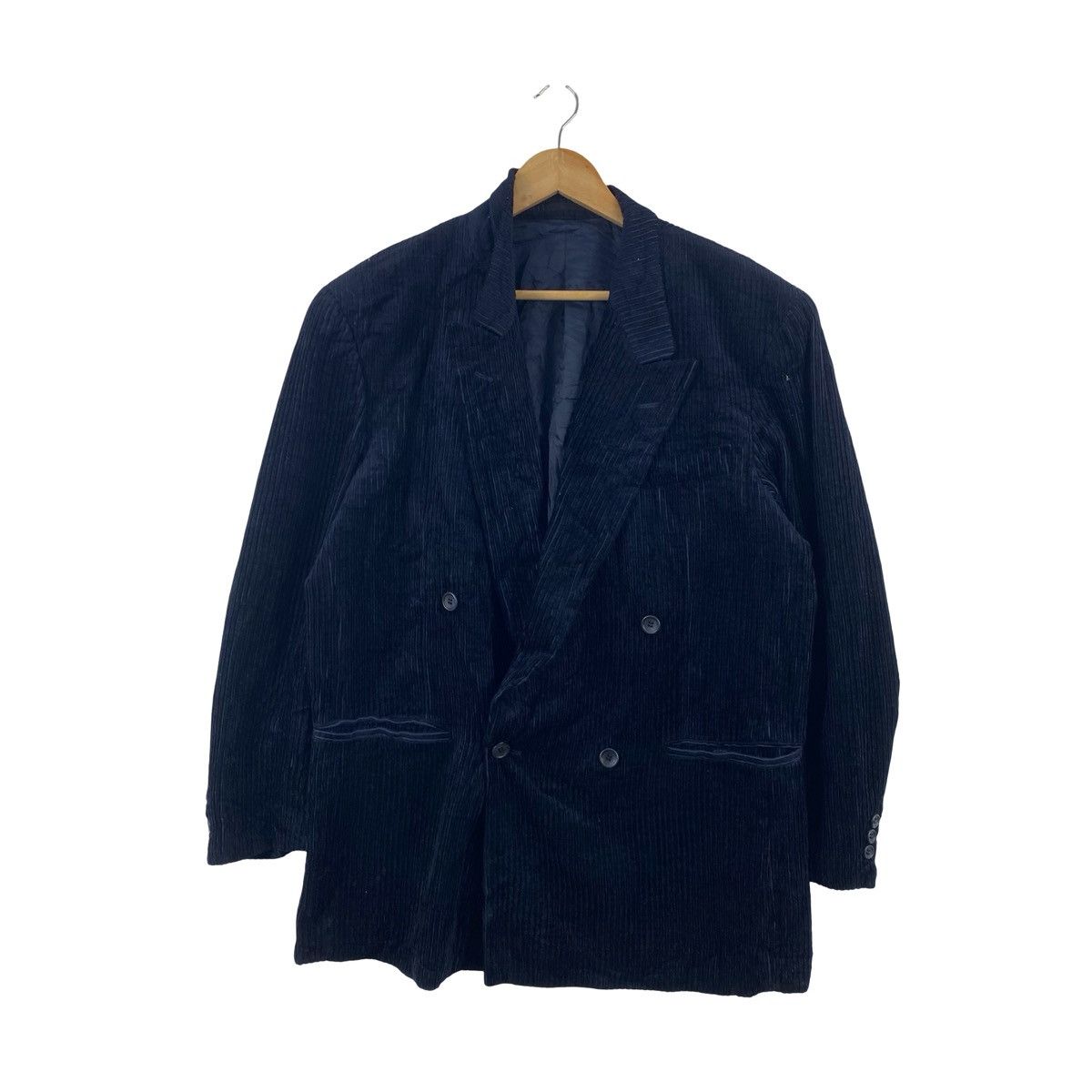 Lanvin Vintage LANVIN PARIS Corduroy Double Breasted Blazer Jacket Size XL / US 12-14 / IT 48-50 - 1 Thumbnail