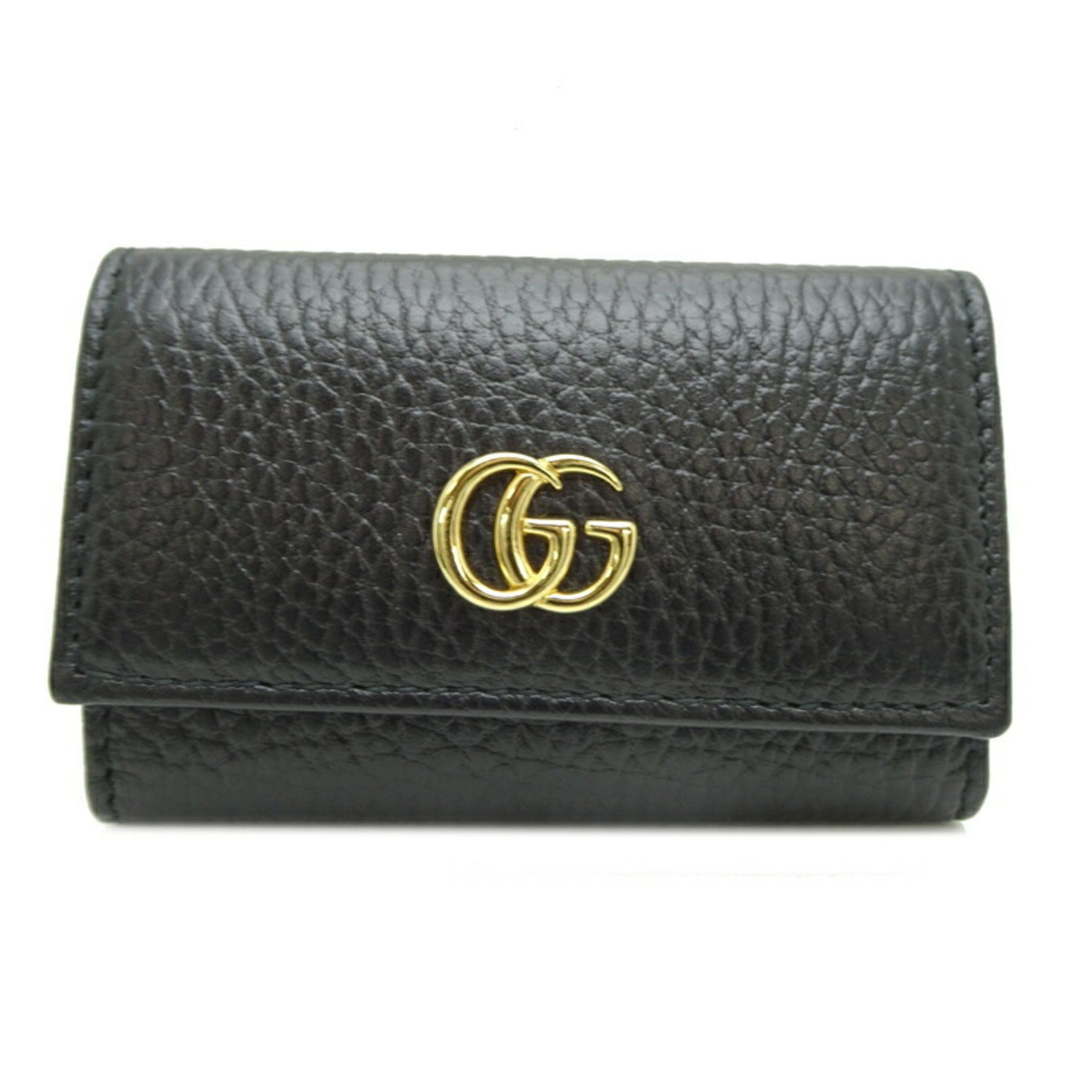 Gucci Gucci GG Marmont 6-ring women's key case 456118 in black leather Size ONE SIZE - 1 Thumbnail