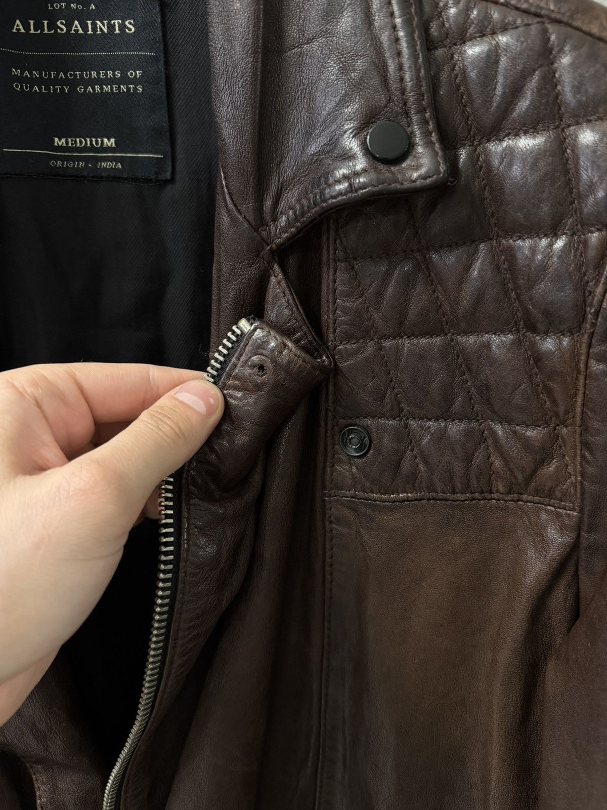 Allsaints AllSaints distressed Conroy Leather Biker Jacket, Oxblood Size US M / EU 48-50 / 2 - 20 Thumbnail