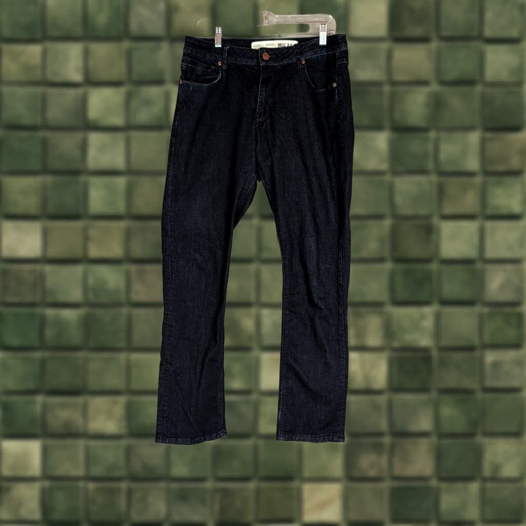 Vintage Barbell Apparel Jeans Mens 34x32 Straight Athletic Fit Stretch Dark Blue Denim 5-Pocket USA Preppy Classic Solid Blue Mid Rise Mens Jeans Size US 34 / EU 50 - 1 Thumbnail
