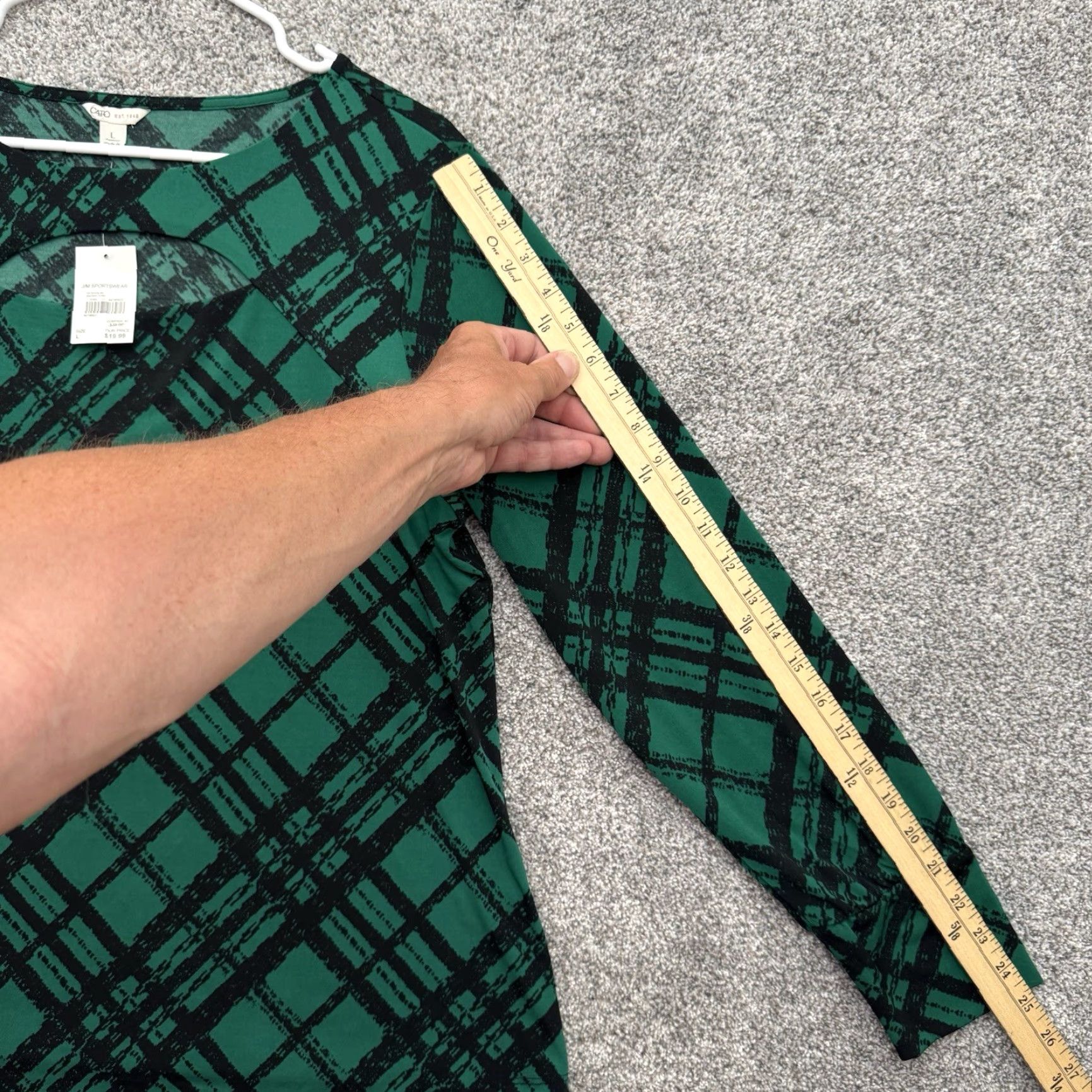 Vintage Cato Blouse Shirt Keyhole Retro 70s Night Out Office Chic Women L Green Maximalist Statement Party Regular Size L / US 10 / IT 46 - 7 Thumbnail