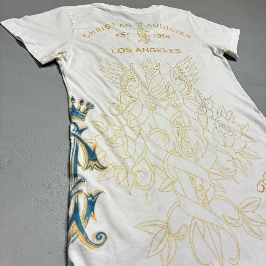 Christian Audigier Christian Audigier “God Save the Queen” Rhinestone Crown Tee Size S / US 4 / IT 40 - 8 Thumbnail