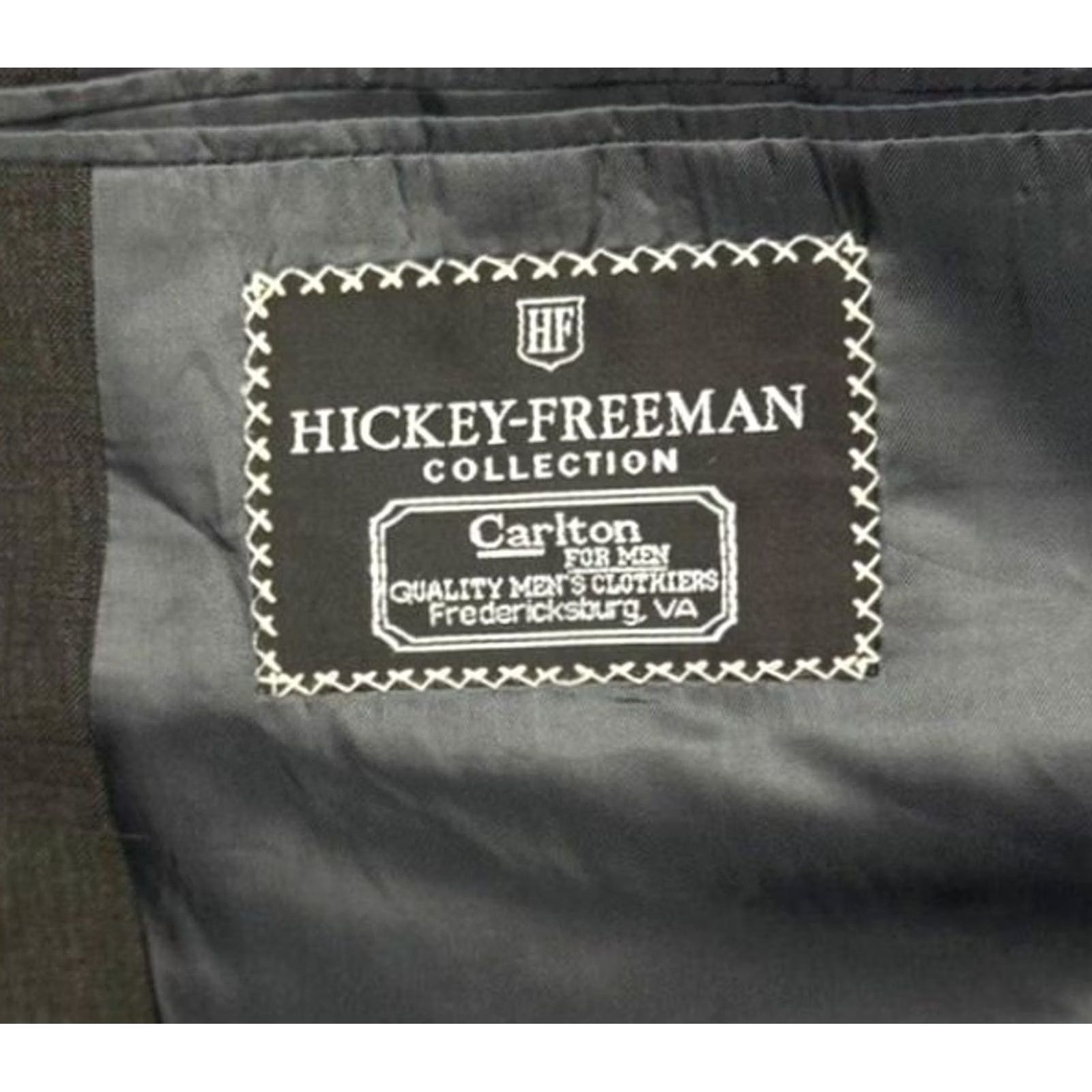 Vintage Hickey Freeman Canterbury Loro Piani Wool 2-Button Blazer Gray 46 R Men Blazer - 2-Button Front, Notch Lapel, Single-Breasted, Wool 100% Size 46R - 4 Thumbnail
