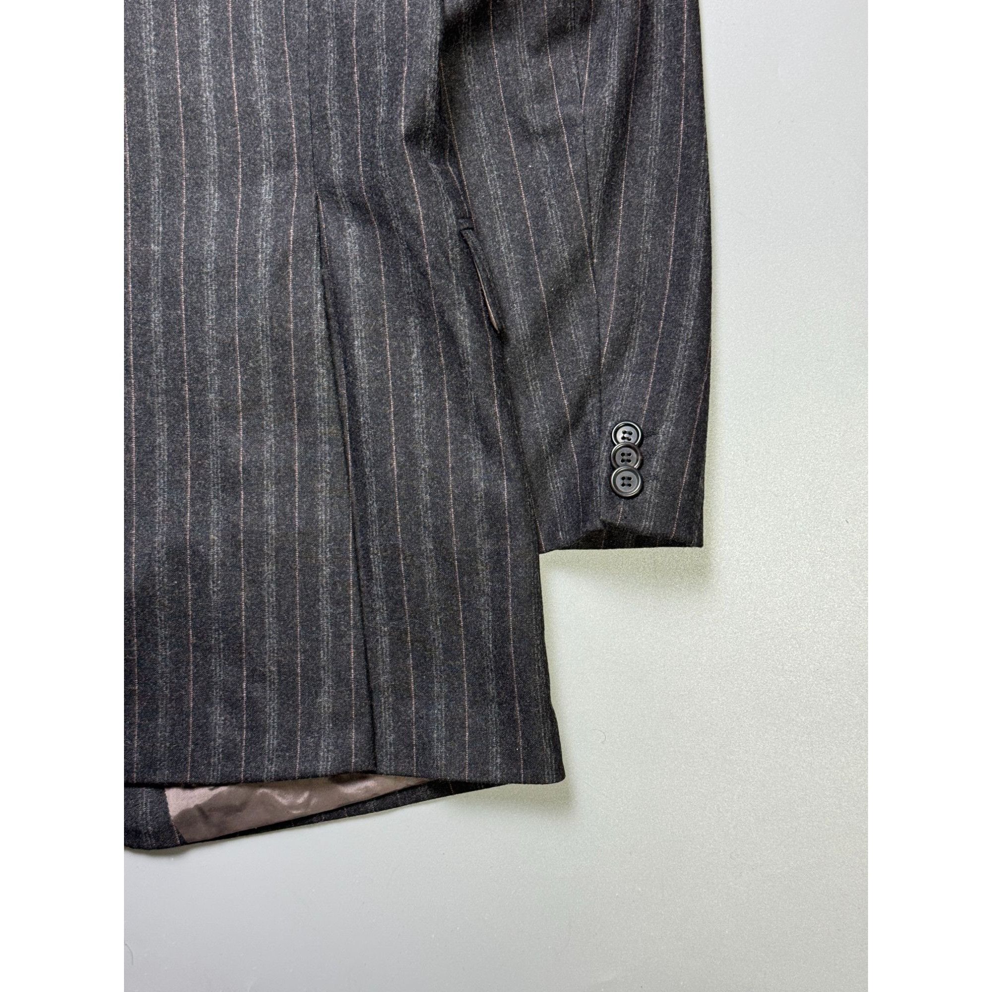 Hugo Boss Hugo Boss Striped Wool Blend 2 Button Blazer (Y1148) Size 44R - 10 Thumbnail