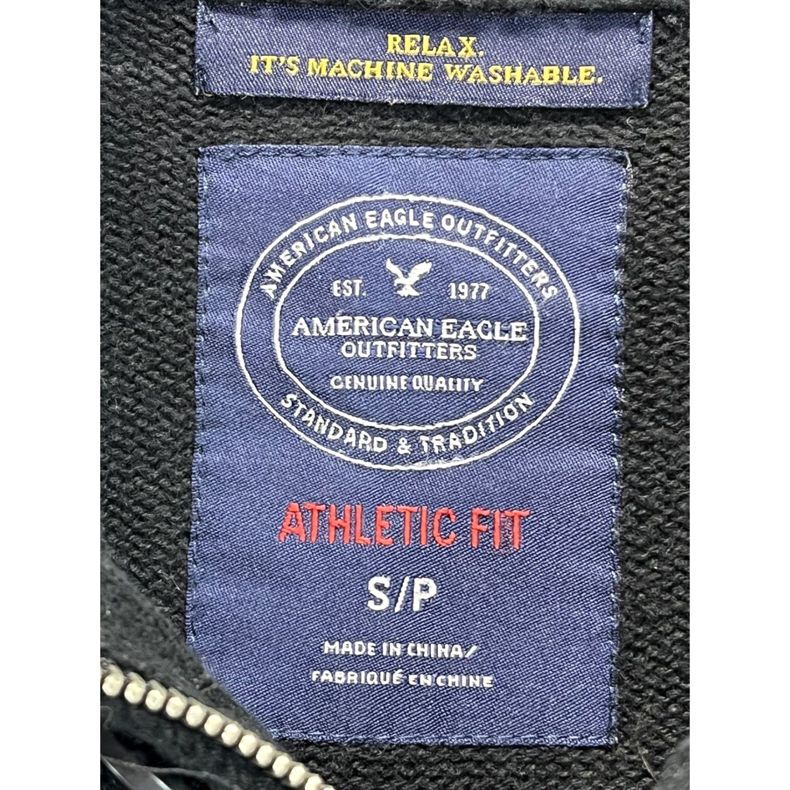American Eagle Outfitters VINTAGE American Eagle Striped Sweater Shirt Men’s Black 1/4 Zip Size Small Buttoned Pullover Size US S / EU 44-46 / 1 - 4 Thumbnail