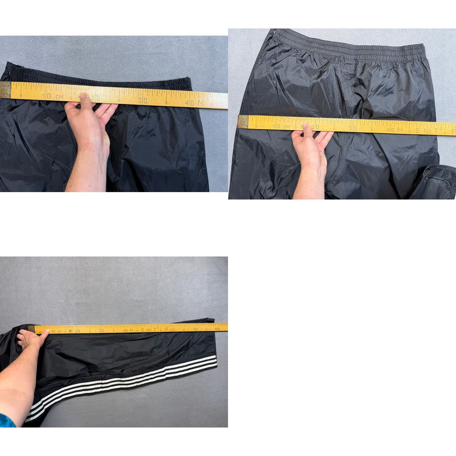 Adidas VINTAGE adidas Track Pants Mens L Nylon Snaps Black Shirt? Size US 33 - 9 Thumbnail