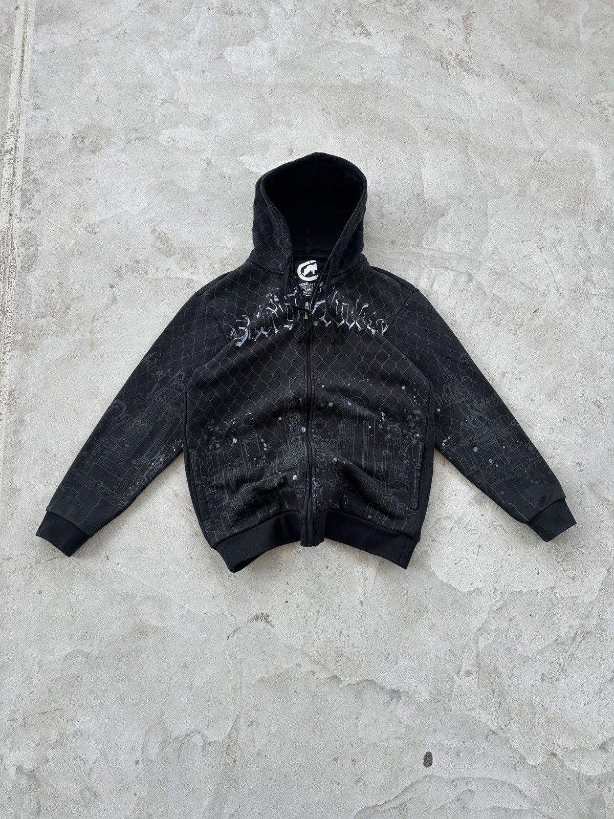 Vintage Ecko Unltd. Faded Hoodie Big Print Men’s Size L