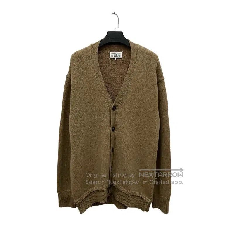 Maison Margiela Maison Margiela Khaki Shearling Cardigan for Women . Size L / US 10 / IT 46 - 2 Thumbnail