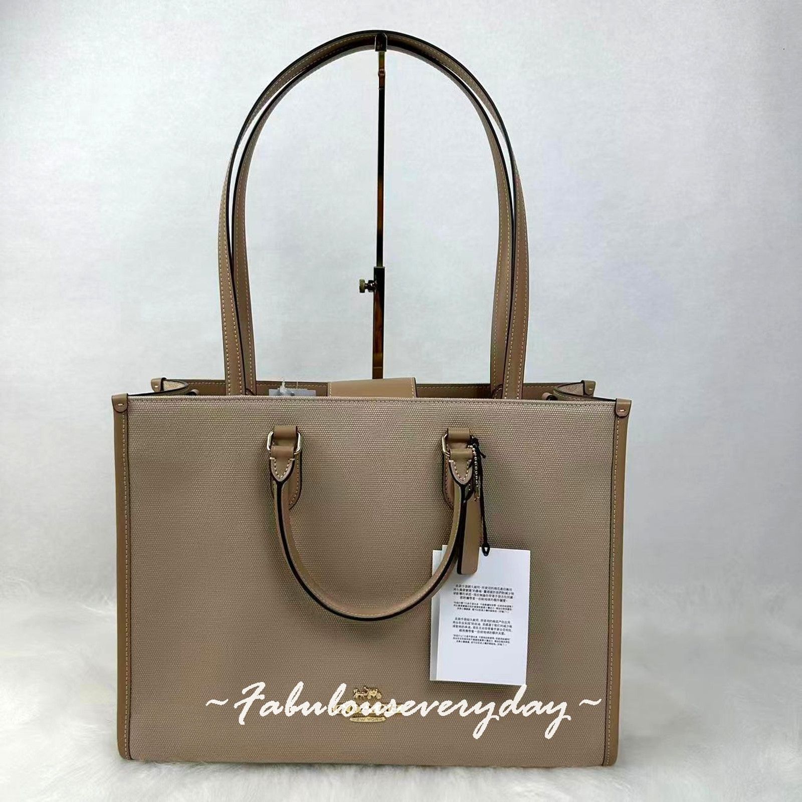 Coach Coach Maggie Tote Bag In Colorblock Canvas/Gold/Dark Natural Size ONE SIZE - 1 Thumbnail