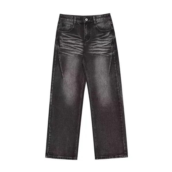 VIBE Vintage washed black micro-flare casual jeans Size US 30 / EU 46 - 5 Thumbnail