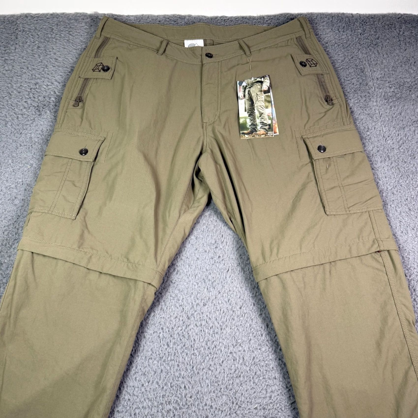 Vintage Clothing Arts P Cubed Pick Pocket Proof Pants 38x32 Beige Convertible Traveler Size US 38 / EU 54 - 2 Thumbnail