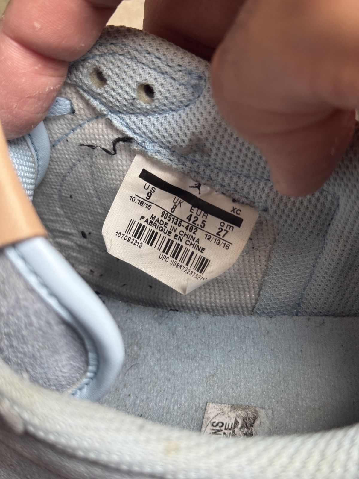 Jordan Brand Jordan 1 Retro Low OG Ice Blue Size US 9 / EU 42 - 7 Thumbnail