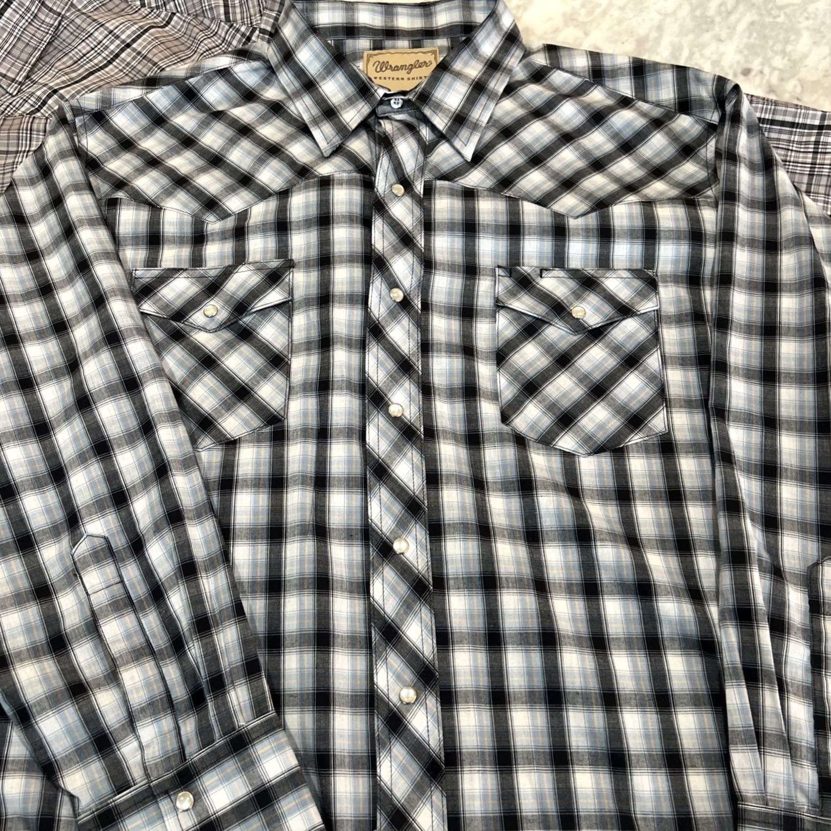 Wrangler Wrangler Mens 2XL Plaid Long Sleeve Snap Shirt Set 2 Cowboy Western Rancher Size US XXL / EU 58 / 5 - 2 Thumbnail