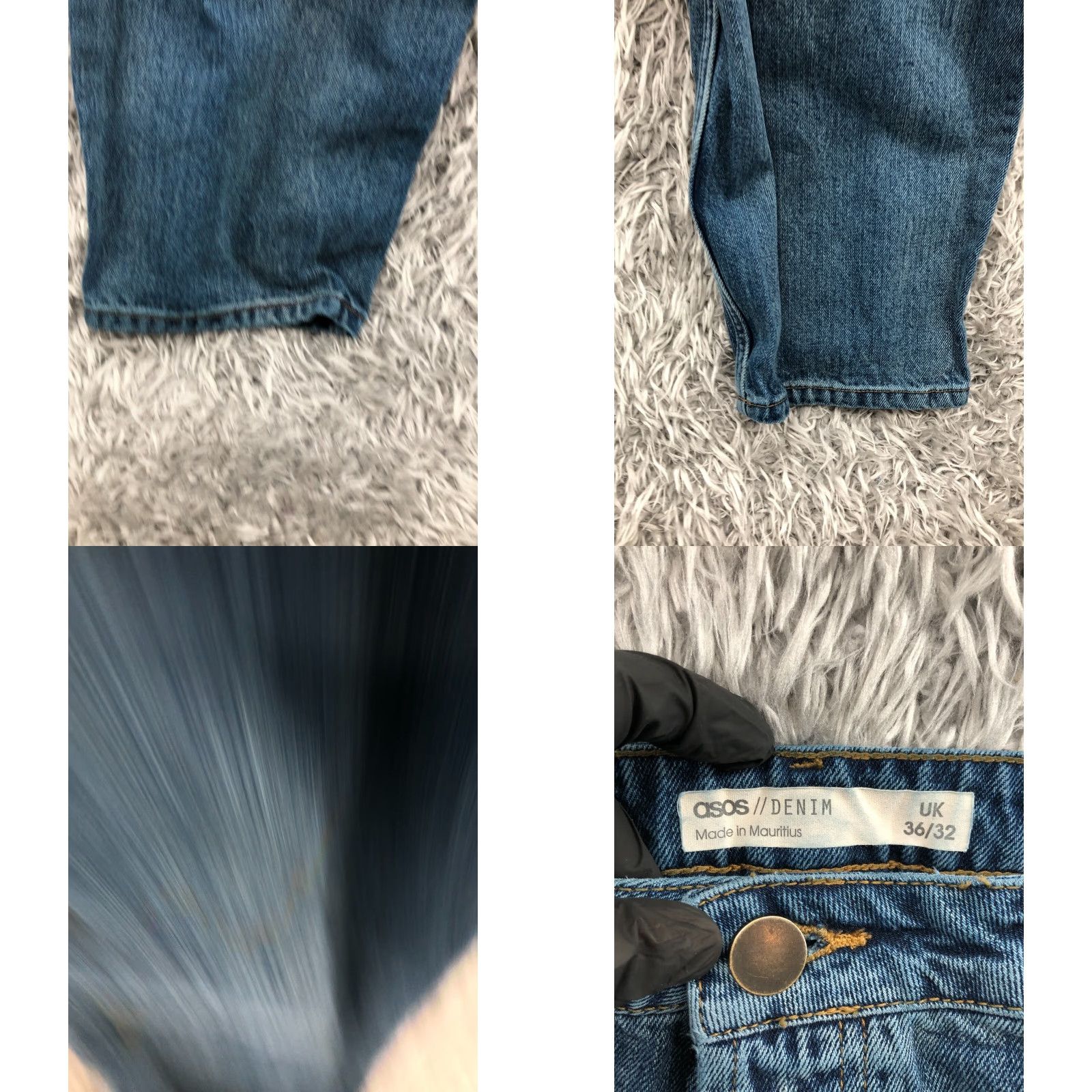Asos ASOS Denim Jeans Size 18 Womens Medium Wash Blue Jeans Regular fit 5-Pocket Button Zipper Belt Loops High Rise Mens Womens Girls Size 40" / US 18 - 8 Thumbnail