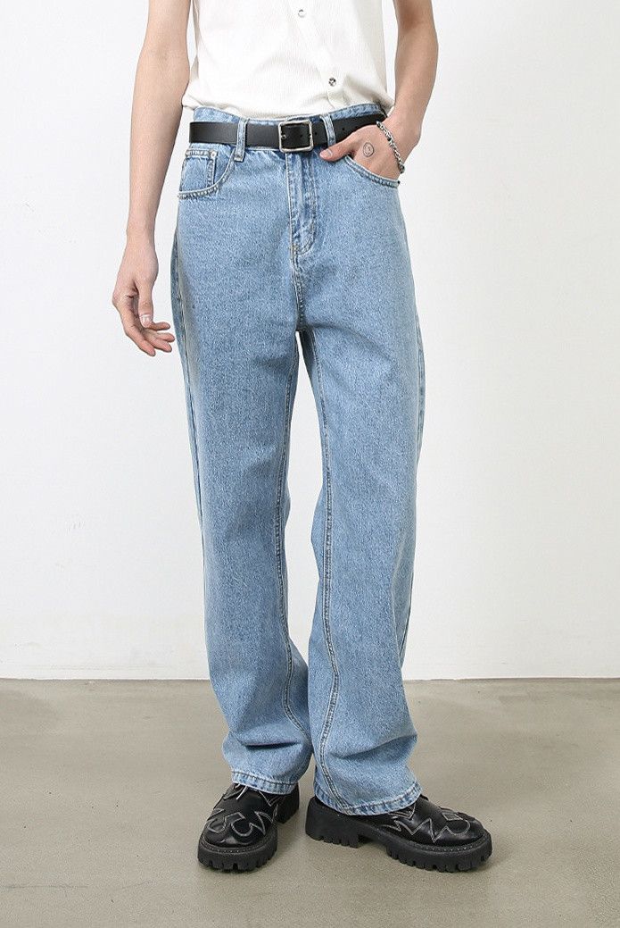 Designer × Japanese Brand Classic Washed Simple Versatile Jeans Size US 32 / EU 48 - 2 Thumbnail
