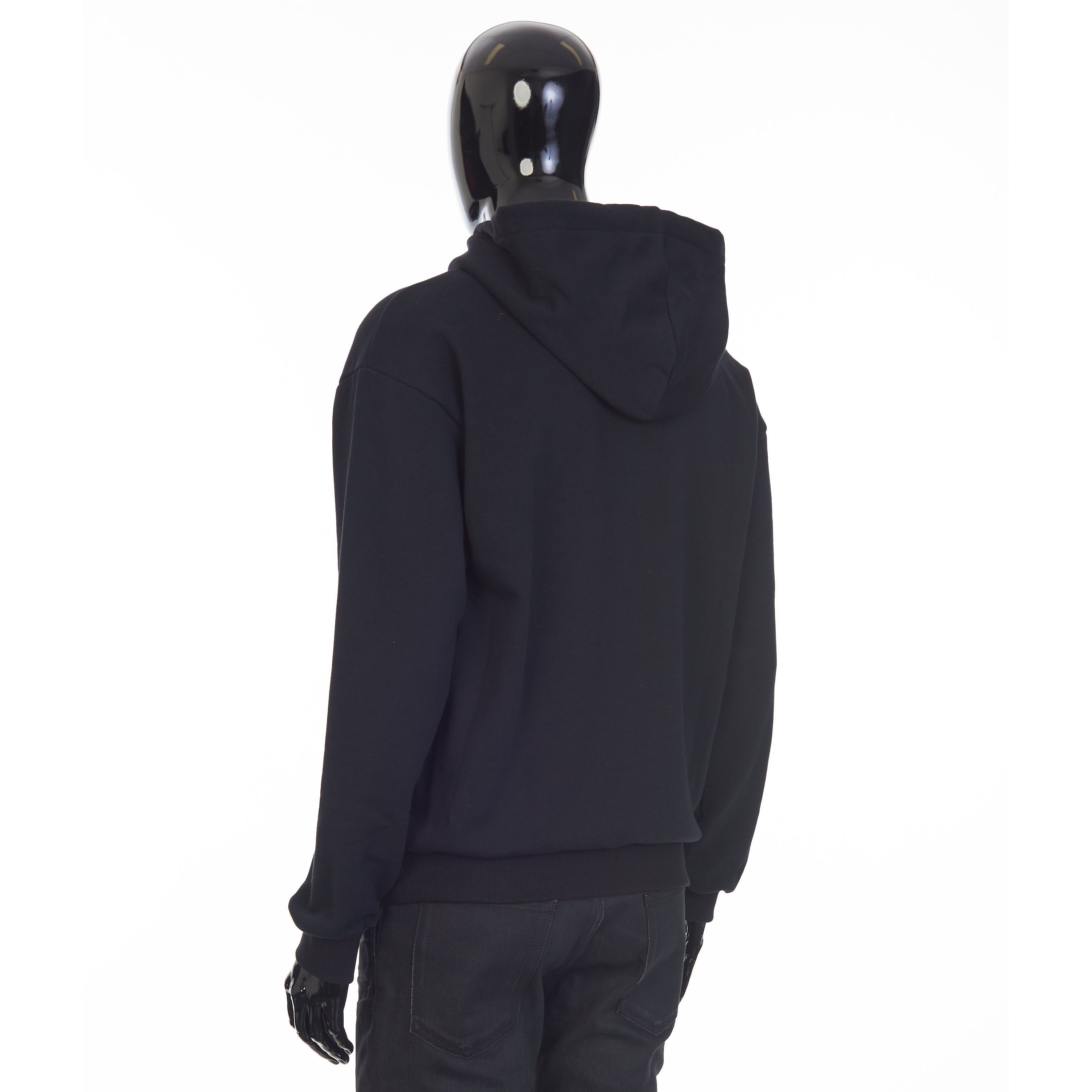 Celine Black Hoodie Sweatshirt - Flag Print, Rhinestone Embroidery Size US S / EU 44-46 / 1 - 4 Thumbnail