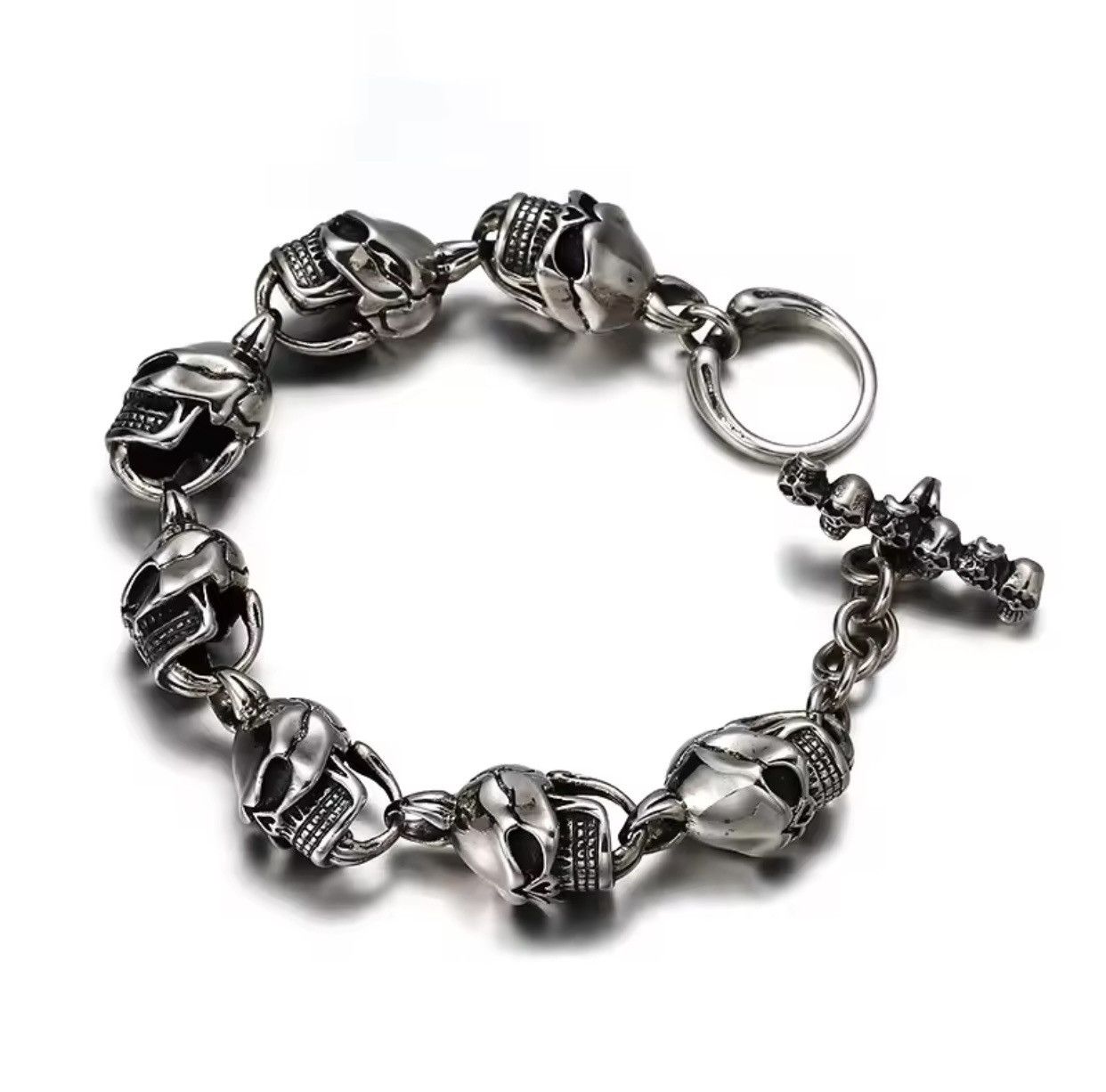 Other Skull Motorcycle Hand Rocker Punk Bracelet Size ONE SIZE - 5 Thumbnail
