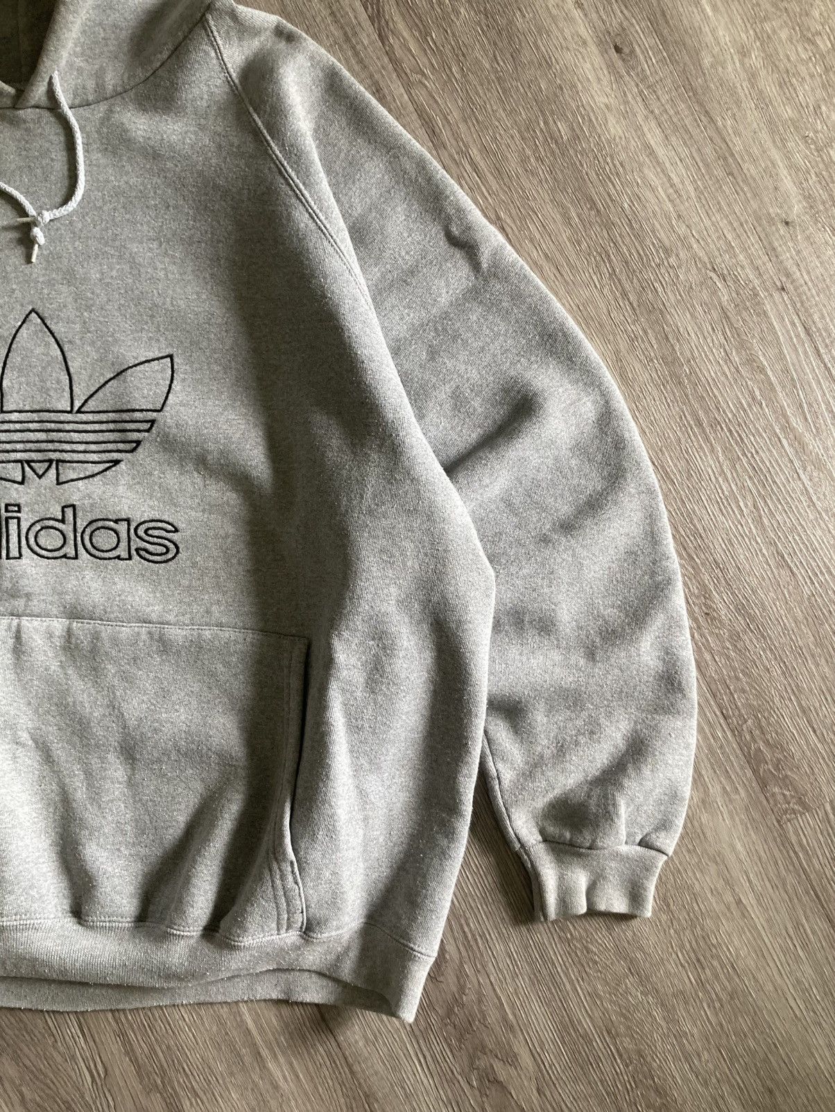 Adidas 1990s Adidas Trefoil Heavyweight Baggy Pullover Hoodie Size US L / EU 52-54 / 3 - 3 Thumbnail