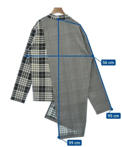 Comme des Garcons Homme Plus Shirt Check Polyester Button Up Uneven Hem Black x White Size US S / EU 44-46 / 1 - 3 Thumbnail