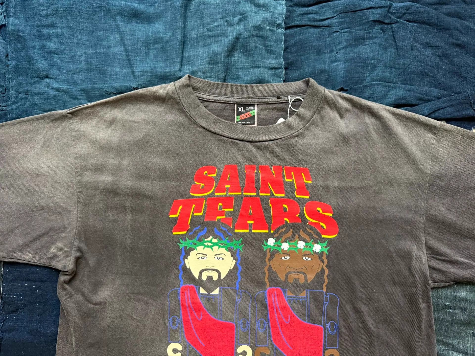 Other Saint Michael Denim Tears Washed Lego Jesus Print Black XL Size US XL / EU 56 / 4 - 3 Thumbnail