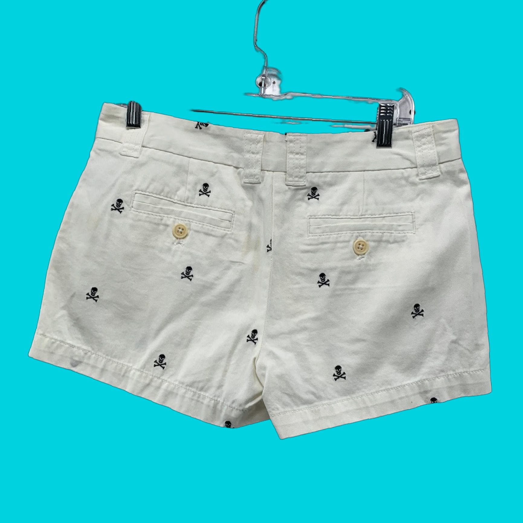 Bones J Crew Chino Shorts Women 6 White Bermuda 32x3.5 XS? Size 28" / US 6 / IT 42 - 1 Thumbnail