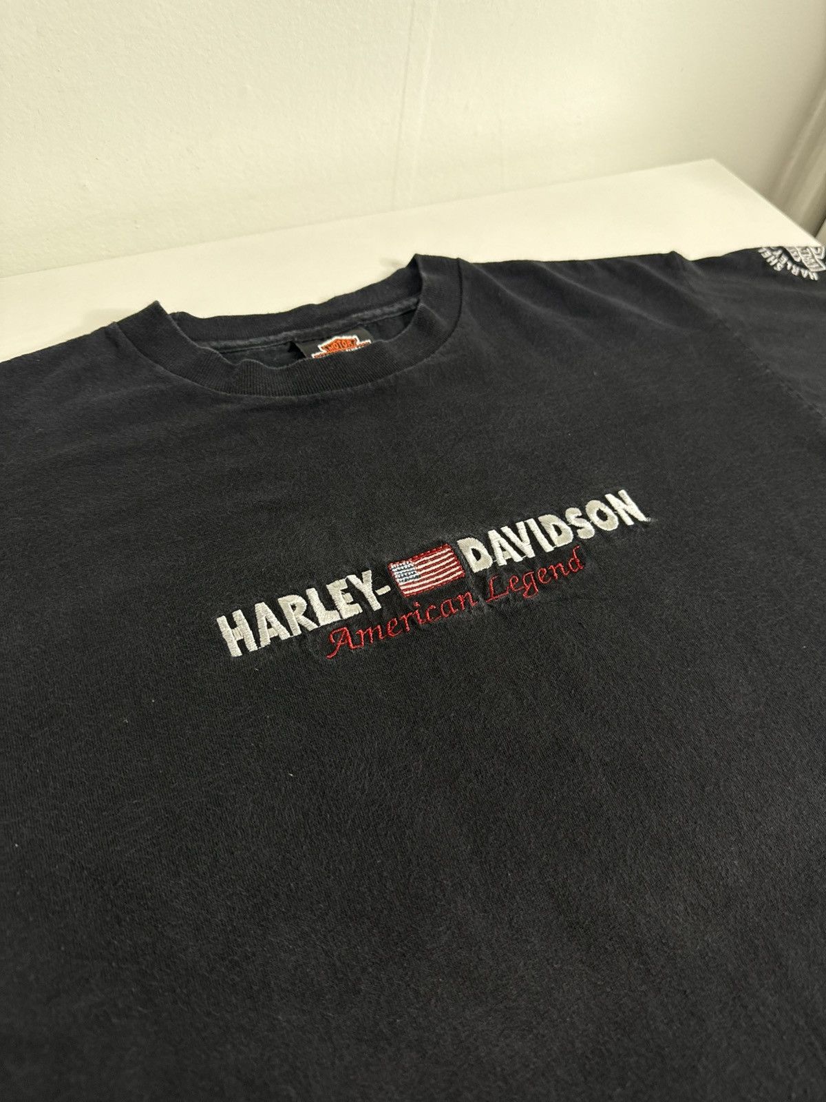 Harley Davidson VINTAGE 1990’s Harley-Davidson Embroidered Tee "Black" (M) Size US M / EU 48-50 / 2 - 2 Thumbnail