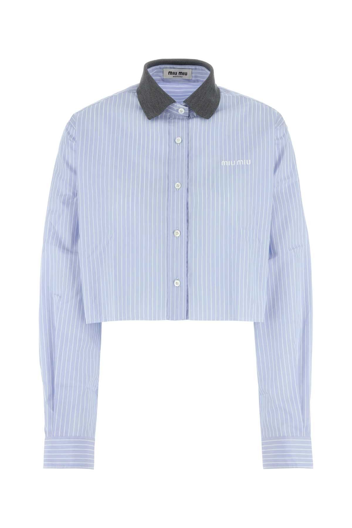 Miu Miu Embroidered Poplin Shirt Size M / US 6-8 / IT 42-44 - 1 Thumbnail