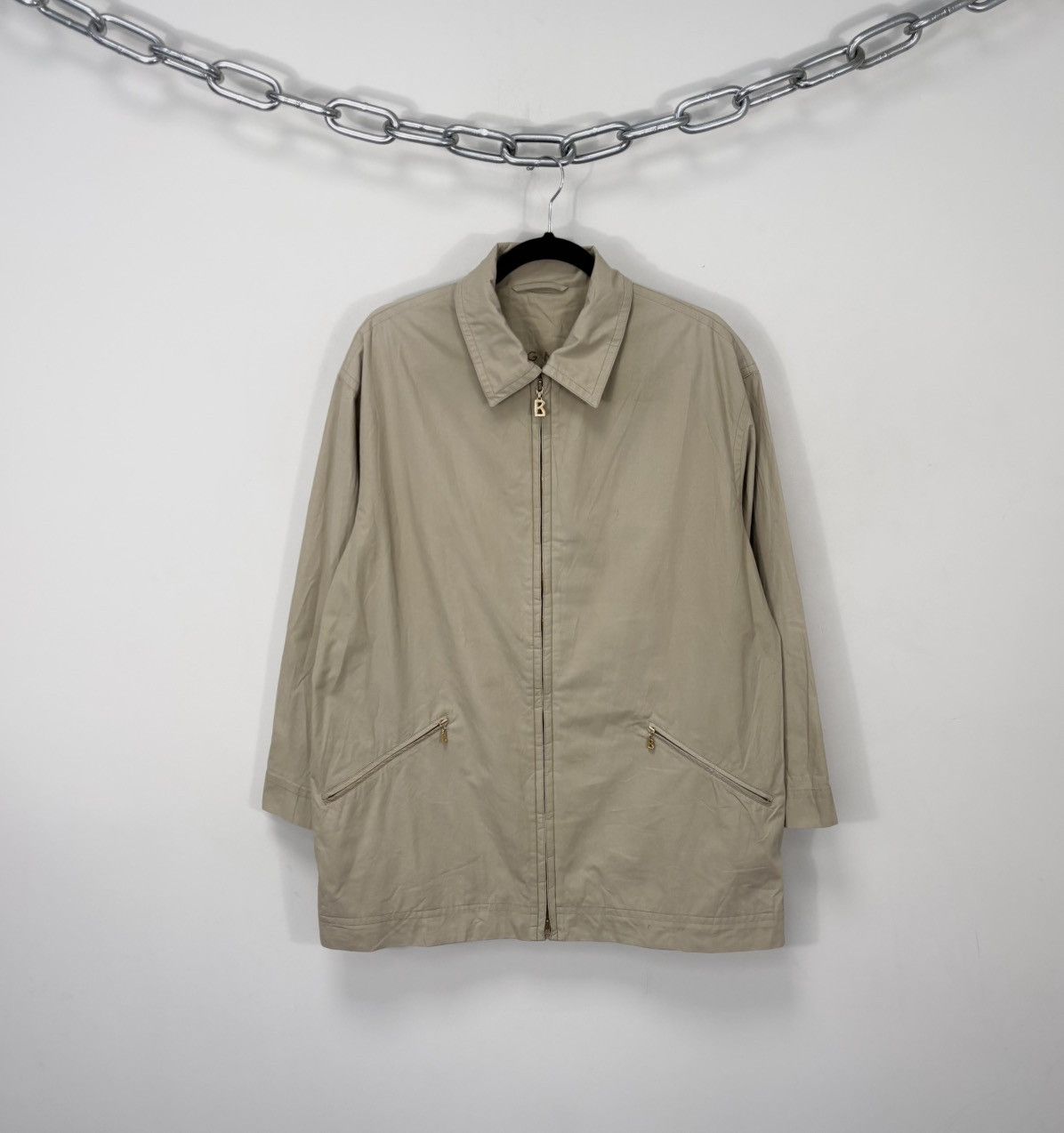 Bogner Bogner Women’s Beige Cotton Short Trench Coat Jacket Size XL / US 12-14 / IT 48-50 - 1 Thumbnail