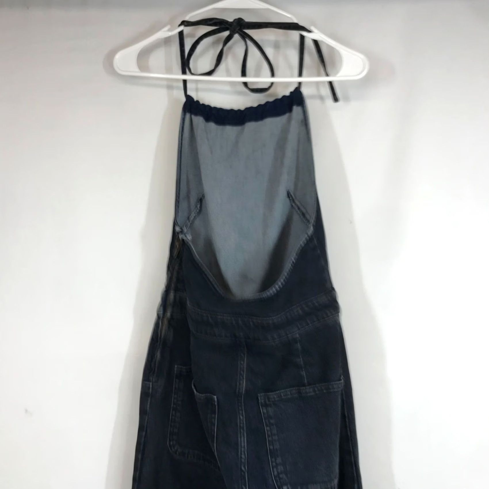 Free People FREE PEOPLE Womens Jumpsuit Black Cotton Blend Size 4 Halter Size 27" / US 4 / IT 40 - 5 Thumbnail