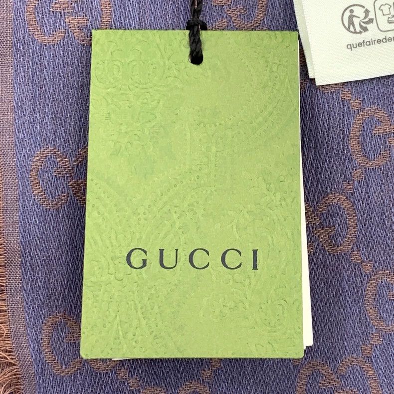 Gucci Gucci Color-matched logo jacquard full-print wool tassel s Size ONE SIZE - 8 Thumbnail