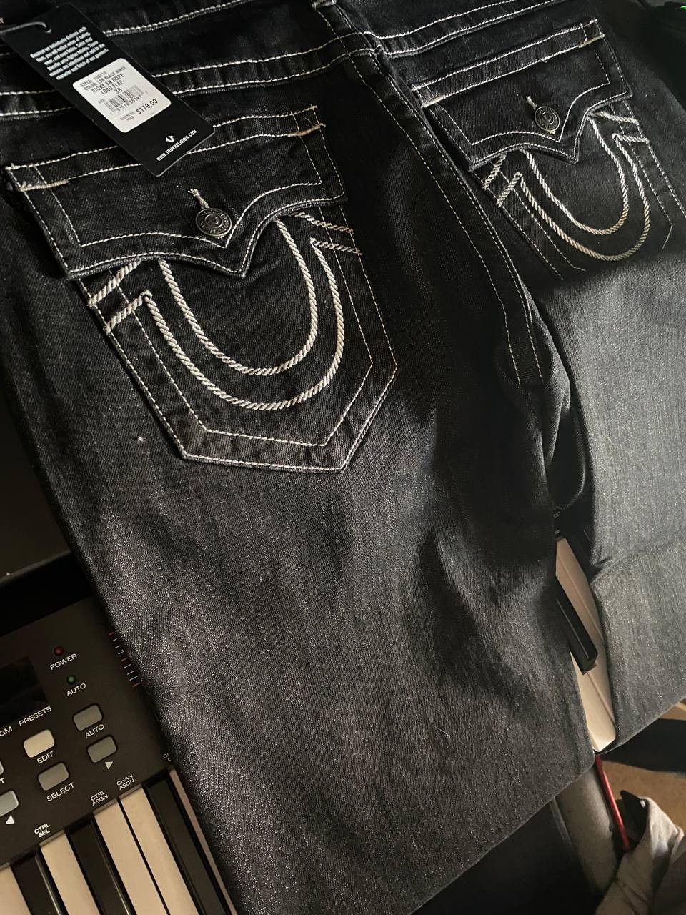 True Religion True Religion Ricky SN Rope Logo Flag Jeans Size US 33 - 2 Thumbnail