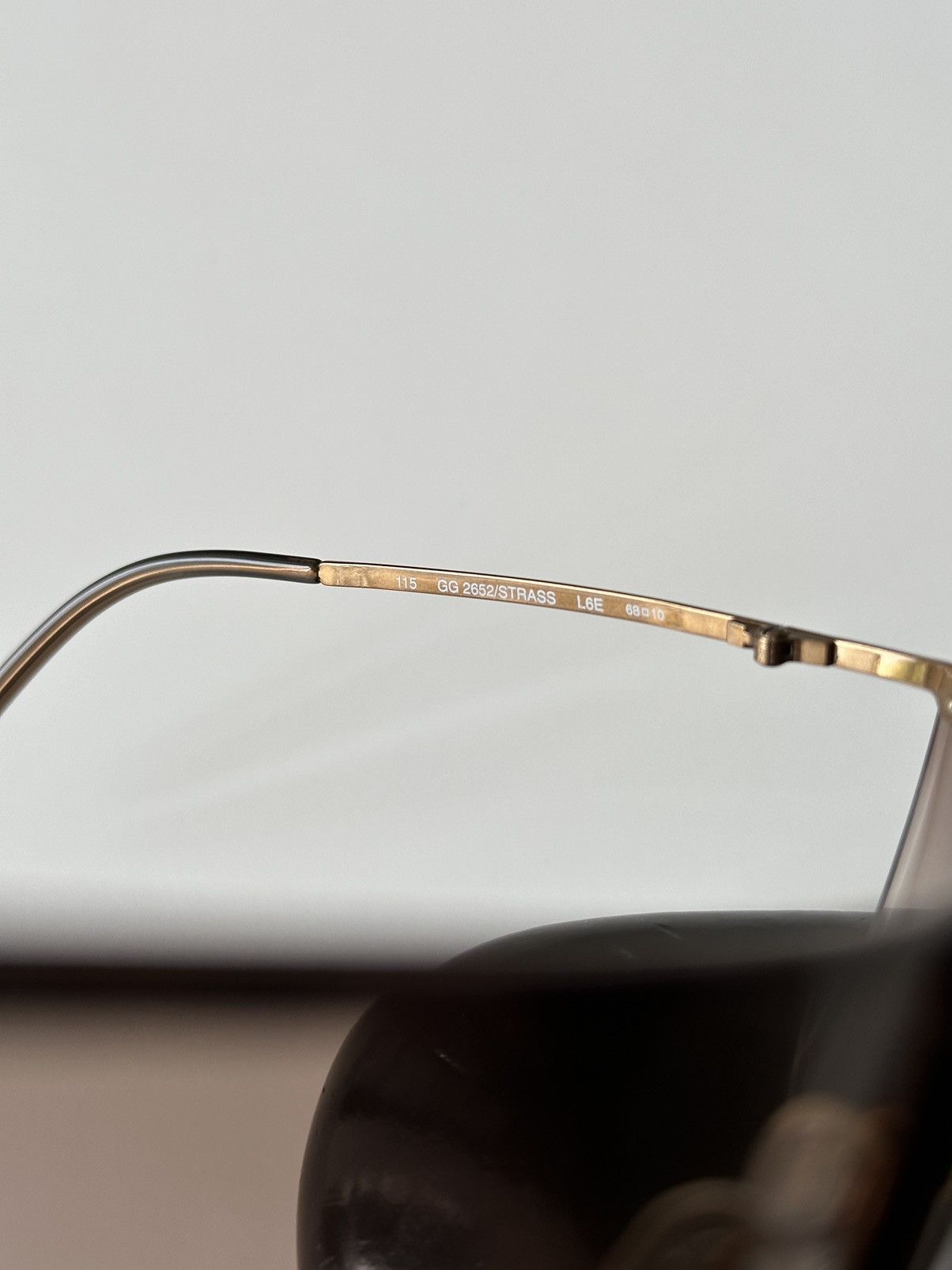 Gucci × Tom Ford × Vintage GUCCI Bronze Sunglasses with Rhinestones GG 2652/STRASS Size ONE SIZE - 10 Thumbnail