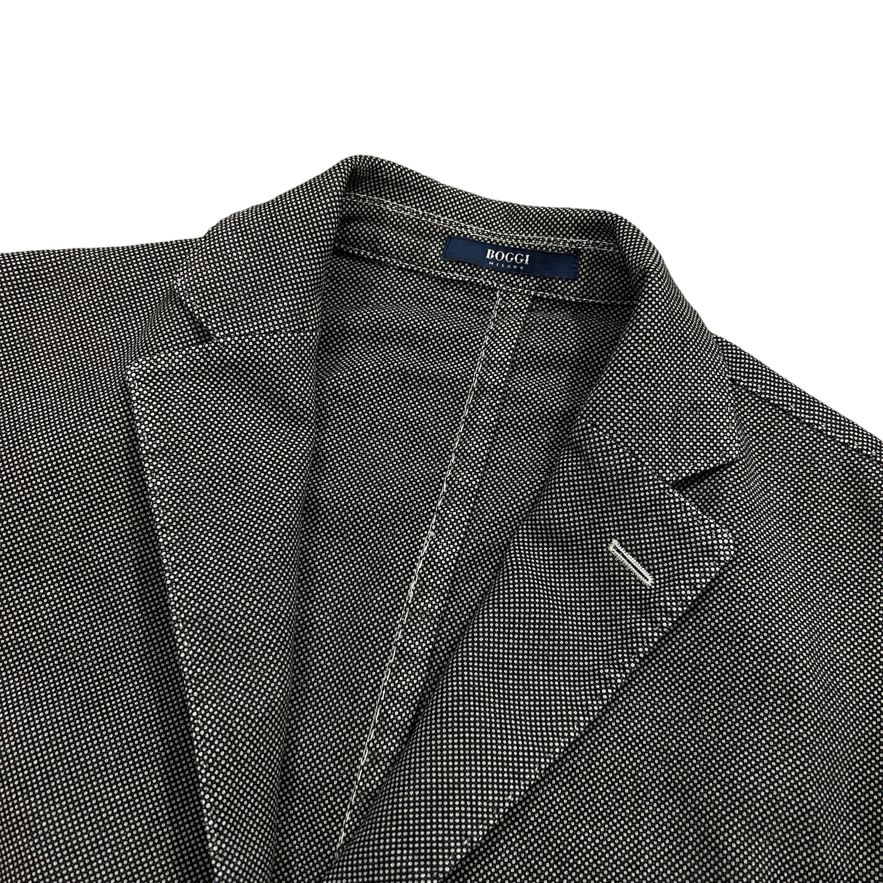 Boggi Boggi Milano Gray Cotton Blend Unlined Blazer Jacket Slim 48 Size 48R - 6 Thumbnail