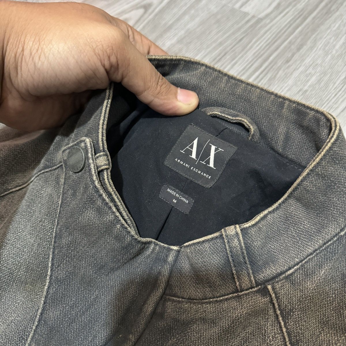 Armani Exchange Armani Exchange Washed Biker Jacket Size US M / EU 48-50 / 2 - 4 Thumbnail