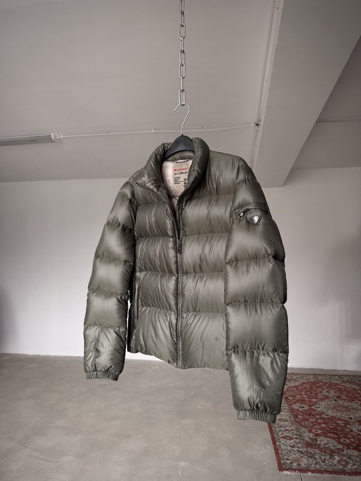 Prada Vintage Prada Down Jacket Dark Green Size M / US 6-8 / IT 42-44 - 4 Thumbnail