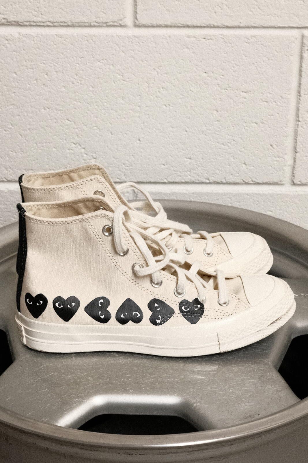 Converse Converse x Comme des Garçons Play White High-Tops Mens 6 Size US 7.5 / IT 37.5 - 2 Thumbnail