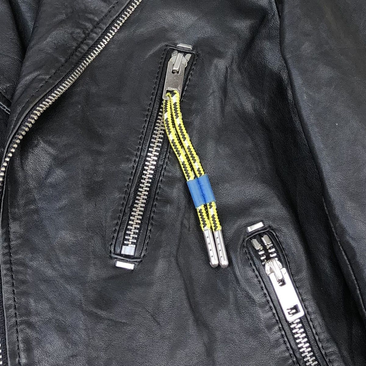 Vintage DIESEL Willcox Double Collar Leather Jacket